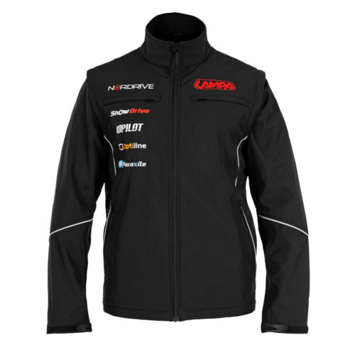 Lampa ΜΠΟΥΦΑΝ/ΤΖΑΚΕΤ ΜΑΚΡΥΜΑΝΙΚΟ LAMPA (XXL) ΣΕ ΜΑΥΡΟ ΧΡΩΜΑ ΜΕ ΑΠΟΣΠΩΜΕΝΑ ΜΑΝΙΚΙΑ