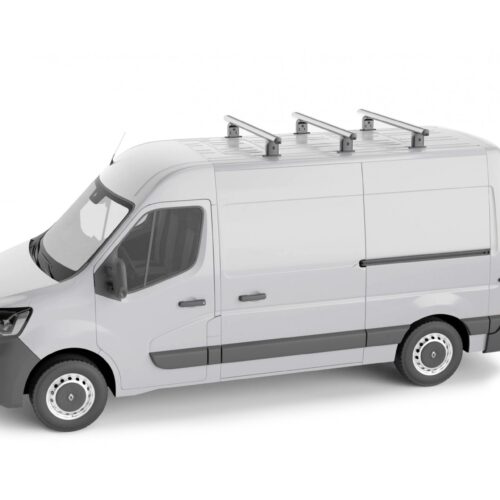 Menabo MENABO Πλήρες Σετ με Τρεις (3) Μπάρες Οροφής Αλουμινίου Airdyn και Άκρα Τοποθέτησης για FORD Transit VIII Custom (L1.L2) Επαγγελματικό Όχημα – 3 τεμ. (3×10920/MB+3×13570/MB)