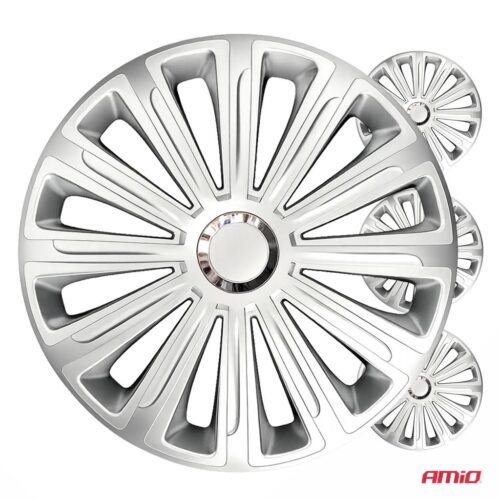Amio Amio – Τάσια Τροχών 14″ Trend RC Ασημί για Αναβάθμιση Εμφάνισης & Καθημερινή Χρήση – Σετ 4 Τεμ. (6896/AM)