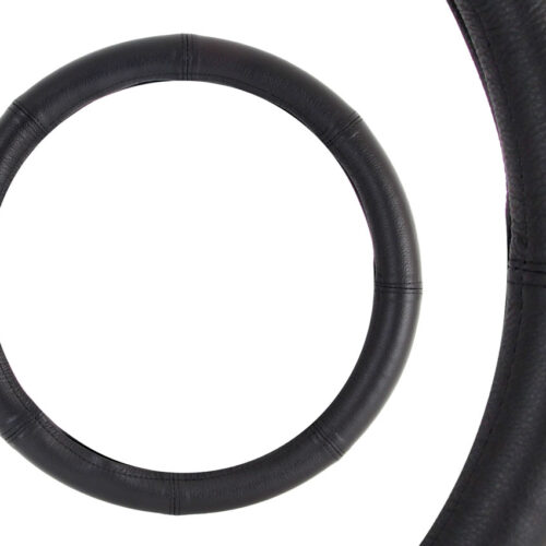 Amio Amio – Κάλυμμα Τιμονιού Μαύρο από Δέρμα 42-44cm για ανανέωση φθαρμένου τιμονιού και σταθερό κράτημα σε καθημερινή χρήση με εργοστασιακή αίσθηση – 1 Τεμ. (01768/AM)