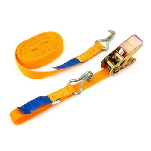 Amio Amio – Ιμάντας Δεσίματος με Καστάνια πλάτους 25mm και μήκους 6m για ασφαλή συγκράτηση φορτίου βάρους έως 500kg με διπλό γάντζο και εύκολη ρύθμιση έντασης – 1 Τεμ. (02029/AM)