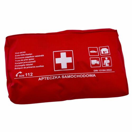CarCommerce Car Commerce – Φαρμακείο Αυτοκινήτου Πιστοποιημένο DIN 13164:2022 σε Θήκη με Φερμουάρ και Velcro για Στερέωση – Kit Πρώτων Βοηθειών για Όχημα – 1 Τεμ. (68744-CC)