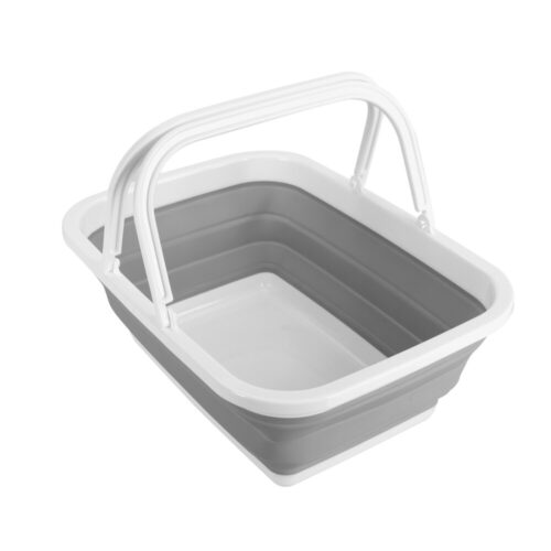 Lampa ΚΑΛΑΘΙ ΜΕΤΑΦΟΡΑΣ ΠΙΚ ΝΙΚ ΠΤΥΣΣΟΜΕΝΟ 6>15,5cm ΜΕ ΧΕΙΡΟΛΑΒΕΣ 8,5LT ΛΕΥΚΟ/ΓΚΡΙ