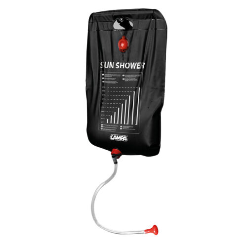 Lampa Lampa – Ηλιακό Ντους Camping Solar Shower 20 Λίτρων με Σχοινί Ανάρτησης, Ρυθμιστή Ροής και Τηλέφωνο Ντους – 1 Τεμ. (L4071.7)