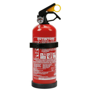 Lampa Lampa - Πυροσβεστήρας Ξηράς Σκόνης ABC 1kg Τύπου 1 8A 34BC (DIN EN 3-7:2007 / DIN EN 3-7:2009) με Πλαστική Λαβή, Μανόμετρο και Βάση - Πιστοποιημένος για Όχημα - 1 Τεμ. (L6805.6)