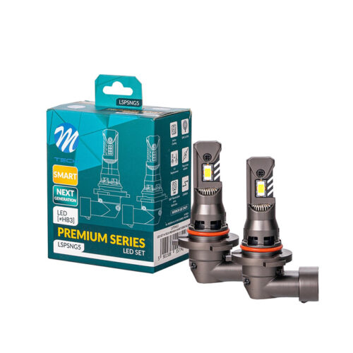 M-Tech M-Tech – Λάμπες LED HB3 τύπου Premium Smart Next Generation Series με Canbus και CSP3570, τάση λειτουργίας 12V, ισχύ έως 35W, φωτεινότητα έως 5000lm και χρώμα 6000K, για φανάρια με προτζέκτορα – 2 τεμ. (LSPSNG5/MT)