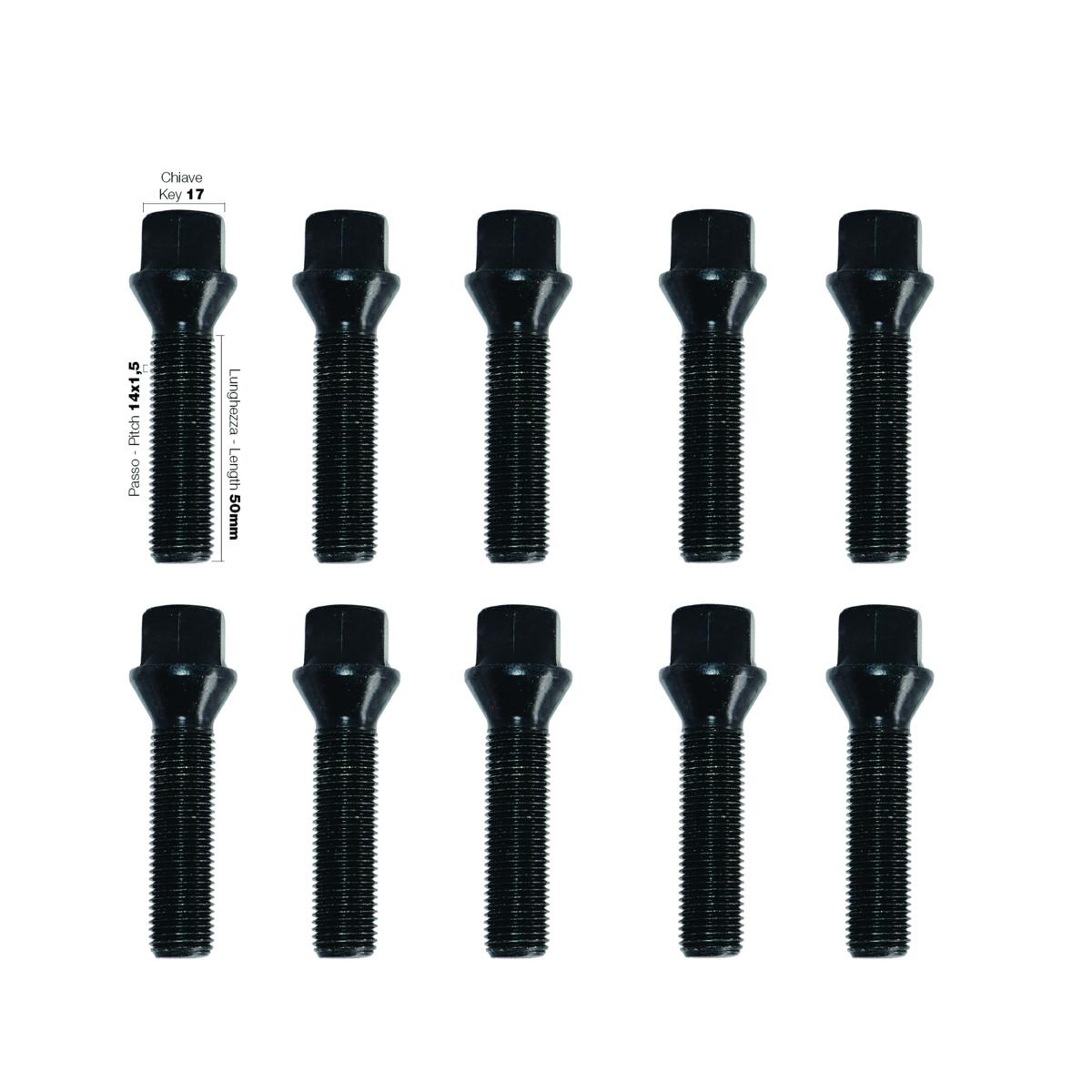 Simoni Racing ΜΠΟΥΛΟΝΙΑ ΚΩΝΙΚΑ 14x1,50 50mm (17) ΜΑΥΡΑ SIMONI RACING - 10 TEM.