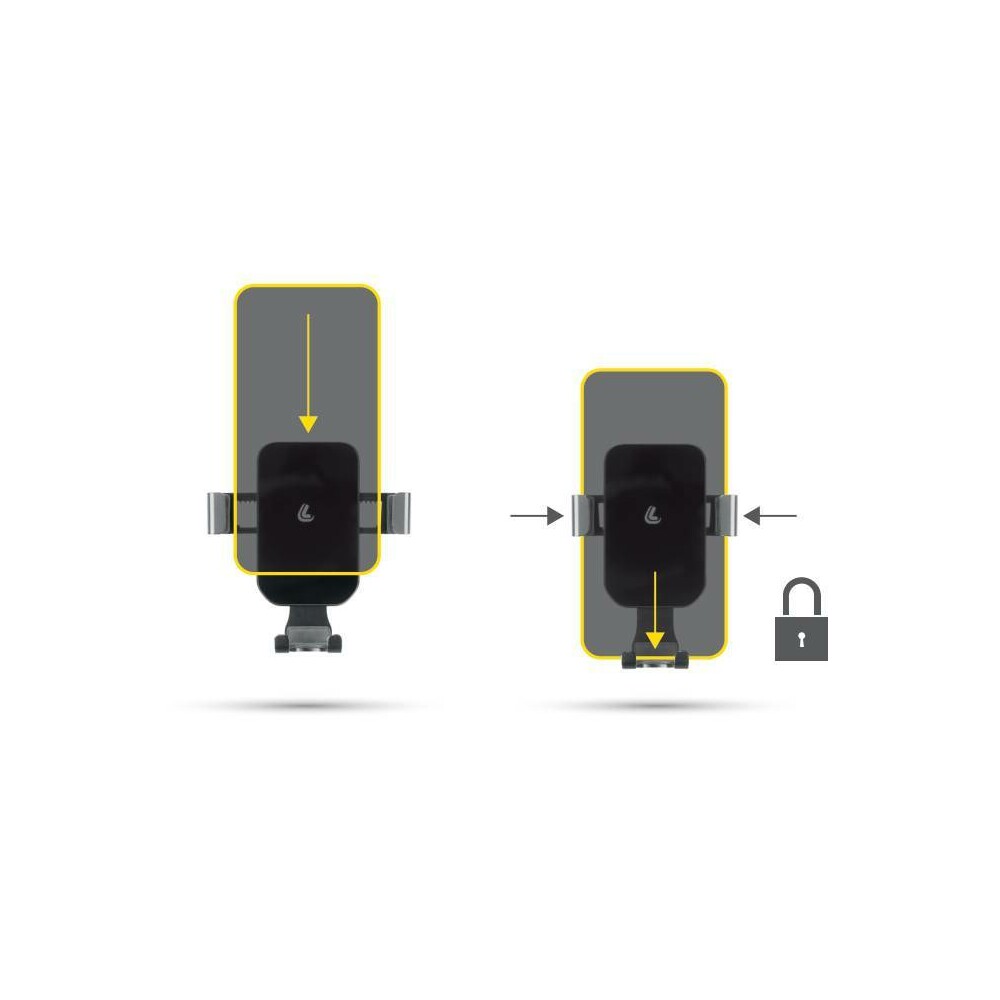 Lampa Lampa – Βάση Στήριξης Κινητού Graviton για Αεραγωγό με Γρήγορη Τοποθέτηση και Σταθερό Κράτημα Συσκευής 70-85mm Μαύρη – 1 Τεμ. (L7254.9/T) - Image 3