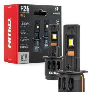 Amio AMiO - Λάμπες LED F26 Pro Series H3 12/24V 68W 2900-3550lm 6.000K Full Can-Bus Plug&Play - 2 Τεμ. (04870/AM)
