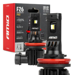 Amio AMiO - Λάμπες LED F26 Pro Series H8/H9/H11/H16 12/24V 68W 2900-3550lm 6.000K Full Can-Bus Plug&Play - 2 Τεμ. (04873/AM)