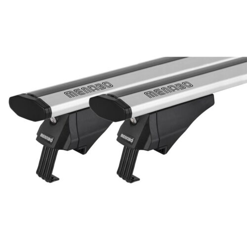 Menabo ΜΠΑΡΕΣ ΟΡΟΦΗΣ ΑΛΟΥΜΙΝΙΟΥ BLADE L SILVER 127cm ΜΕ ΑΚΡΑ ALFA HIGH ΓΙΑ FLUSH / STANDARD RAILS MENABO – 2 ΤΕΜ.