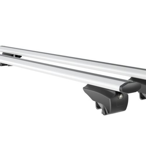 Menabo ΜΠΑΡΕΣ ΟΡΟΦΗΣ ΑΛΟΥΜΙΝΙΟΥ BLADE L SILVER 127cm ΜΕ ΑΚΡΑ GAMMA FLAT ΓΙΑ FLUSH / STANDARD RAILS MENABO – 2 ΤΕΜ.