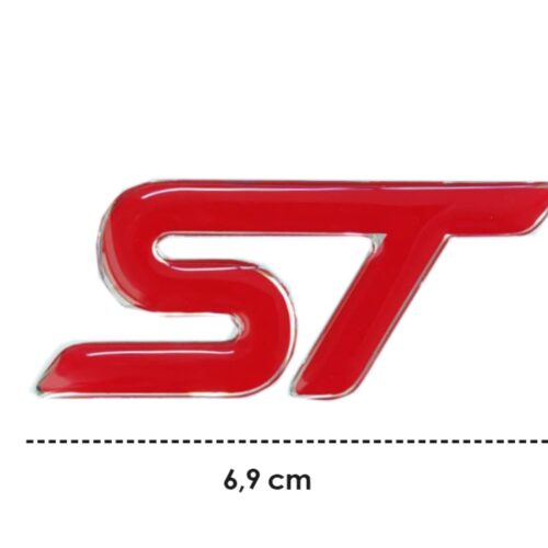 Race Axion ST (FORD) ΑΥΤΟΚΟΛΛΗΤΟ ΣΗΜΑ 6,9x3cm ΚΟΚΚΙΝΟ/ΧΡΩΜΙΟ ΜΕ ΕΠΙΚΑΛΥΨΗ ΕΠΟΞ. ΡΥΤΙΝΗΣ 1ΤΕΜ.