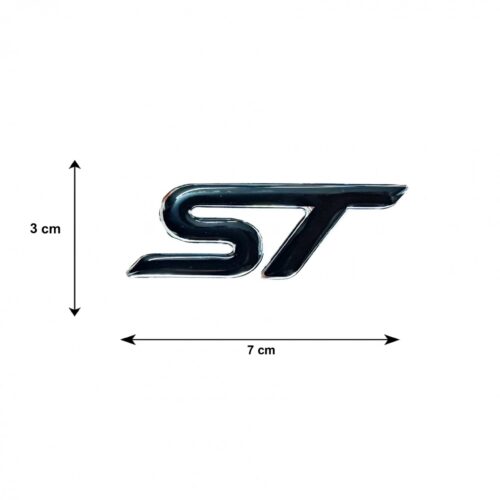 Race Axion ST (FORD) ΑΥΤΟΚΟΛΛΗΤΟ ΣΗΜΑ 6,9x3cm ΜΑΥΡΟ/ΧΡΩΜΙΟ ΜΕ ΕΠΙΚΑΛΥΨΗ ΕΠΟΞ. ΡΥΤΙΝΗΣ 1ΤΕΜ.