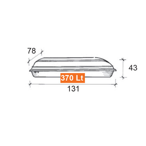 Cam ΜΠΑΓΚΑΖΙΕΡΑ 370LT ΜΑΥΡΗ PP 131X43X78 22.104