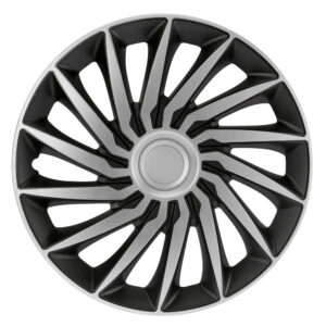 Lampa Lampa - Τάσια Tokyo Silver/Black 14'' Tech-One σε Μαύρο/Ασημί Χρώμα για Σιδερένιες Ζάντες Αυτοκινήτου από ABS - Σετ 4 Τεμ. (L3146.1)