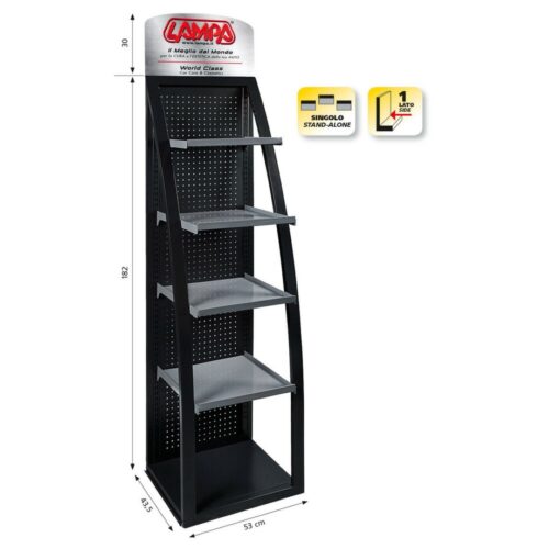 Lampa ΕΚΘΕΤΗΣ/ΣΤΑΝΤ ΣΕΤ LAMPA TYPE 1 F12 ΜΕ 4 ΡΑΦΙΑ – 182 cm (ΧΩΡΙΣ ΕΠΙΓΡΑΦΗ)