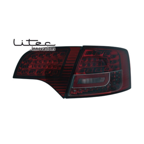 AUDI A4 AVANT B7 04-08 LITEC RED/SMOKE+LED
