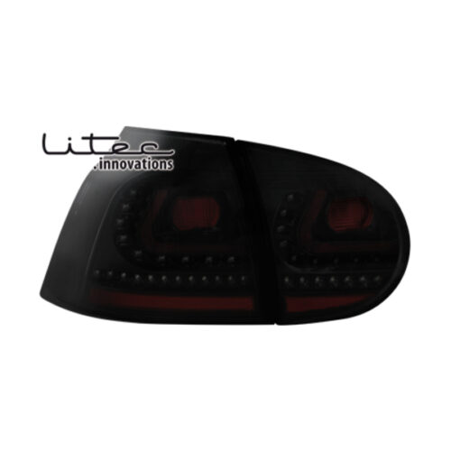VW GOLF 5 03-09 LITEC BLACK/SMOKE+LED