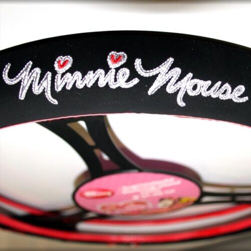 ΚΑΛΥΜΜΑ ΤΙΜΟΝΙΟΥ MINNIE 37-39CM ΜΑΥΡΟ-ΡΟΖ