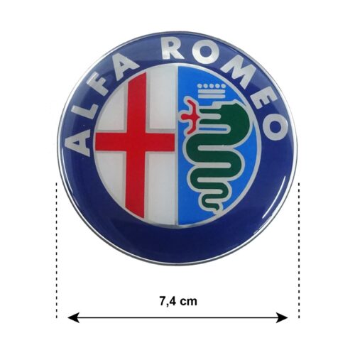 Race Axion ALFA ROMEO ΑΥΤΟΚΟΛΛΗΤΟ ΣΗΜΑ ΚΑΠΩ / ΠΟΡΤ ΜΠΑΓΚΑΖ 7,4cm ΧΡΩΜΙΟ ΜΕ ΕΠΙΚΑΛΥΨΗ ΕΠΟΞ. ΡΥΤΙΝΗΣ – 1ΤΕΜ.